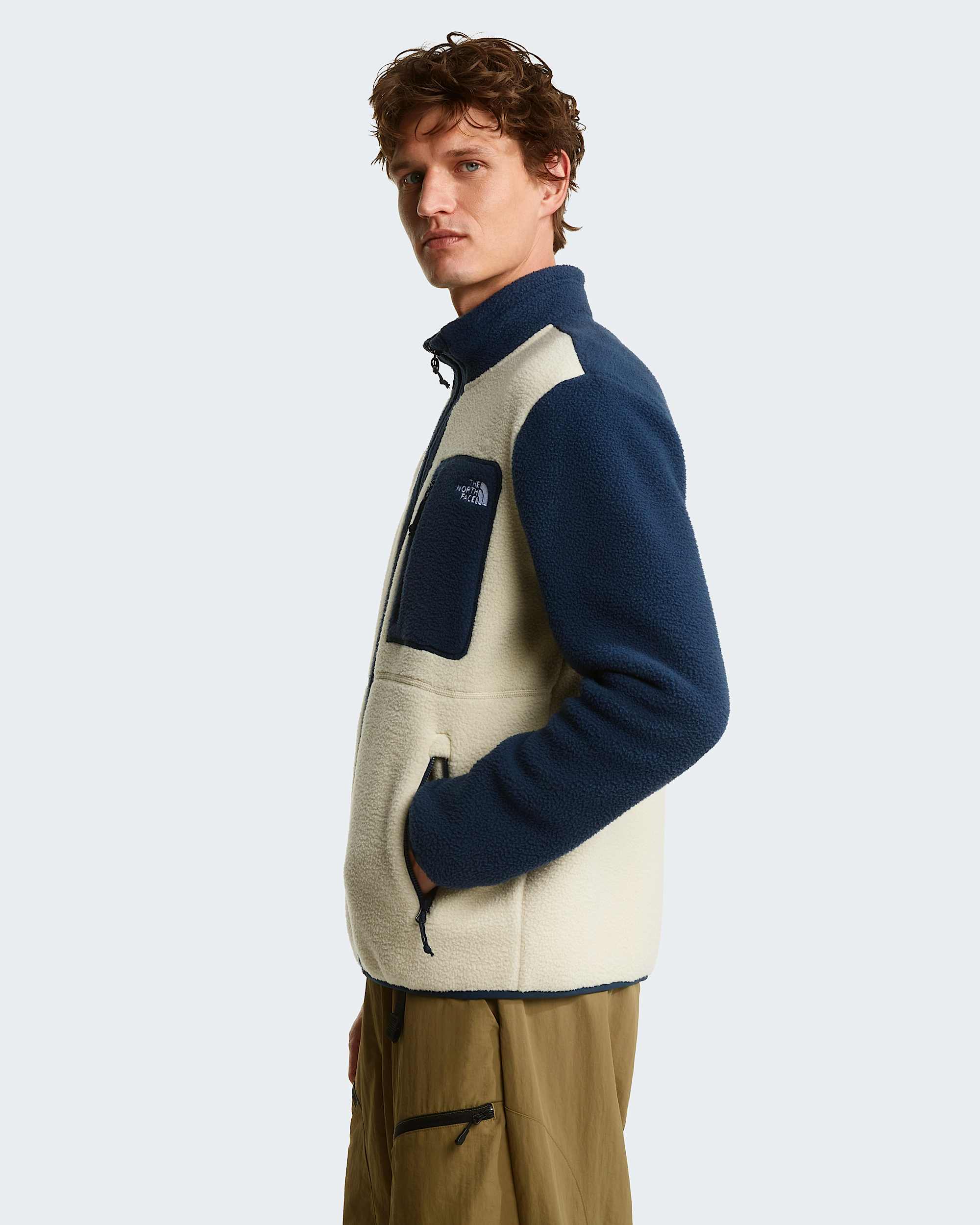 Yumiori Fleecejacke mit durchgehendem RV für Herren – Desert Stone-Summit Navy-Summit Navy