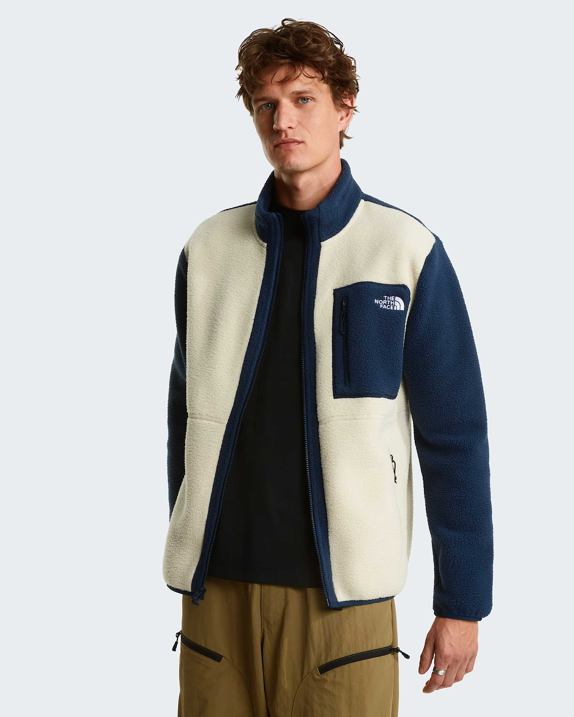 Yumiori Fleecejacke mit durchgehendem RV für Herren – Desert Stone-Summit Navy-Summit Navy