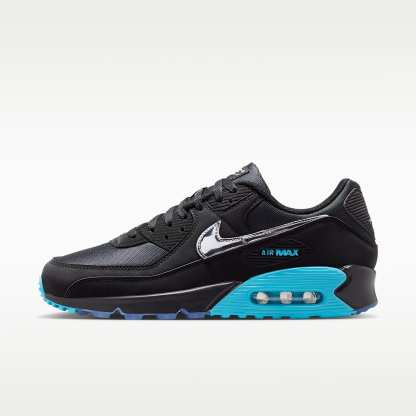 Nike Air Max 90 Premium "Scorpion" Schuh (Herren) – Schwarz/Gamma Blue/Ice/Chrome