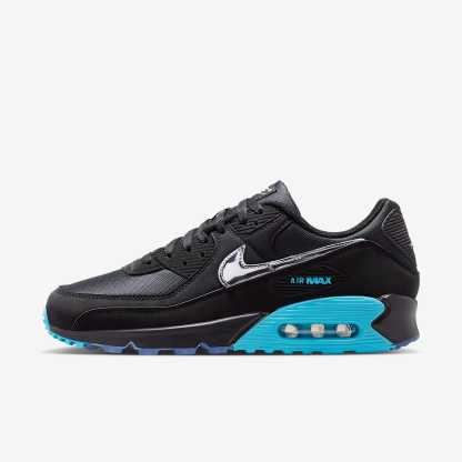 Nike Air Max 90 Premium "Scorpion" Schuh (Herren) – Schwarz/Gamma Blue/Ice/Chrome