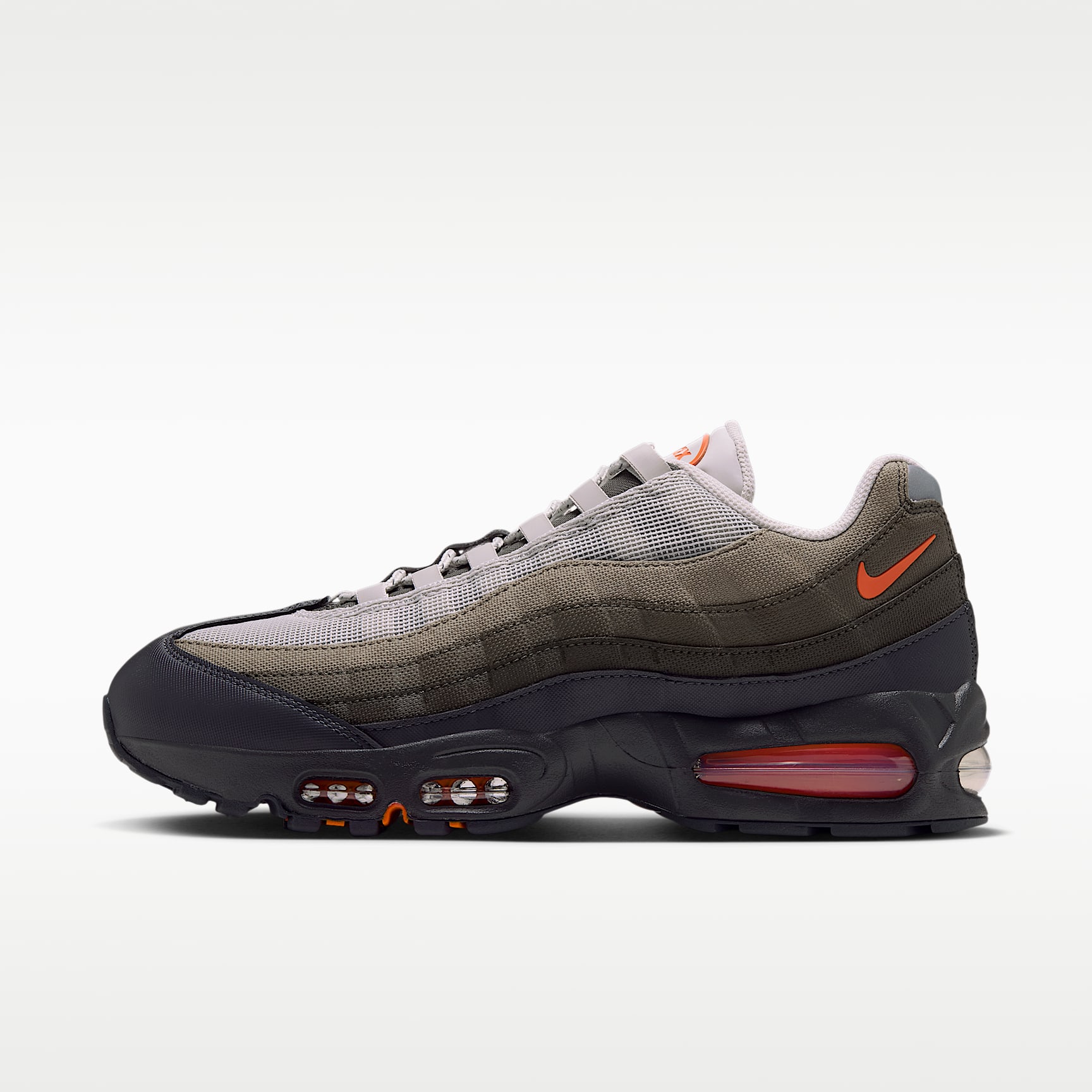 Nike Air Max 95 Big Bubble Schuh (Herren) – Light Bone/Anthracite/Dark Loden/Safety Orange