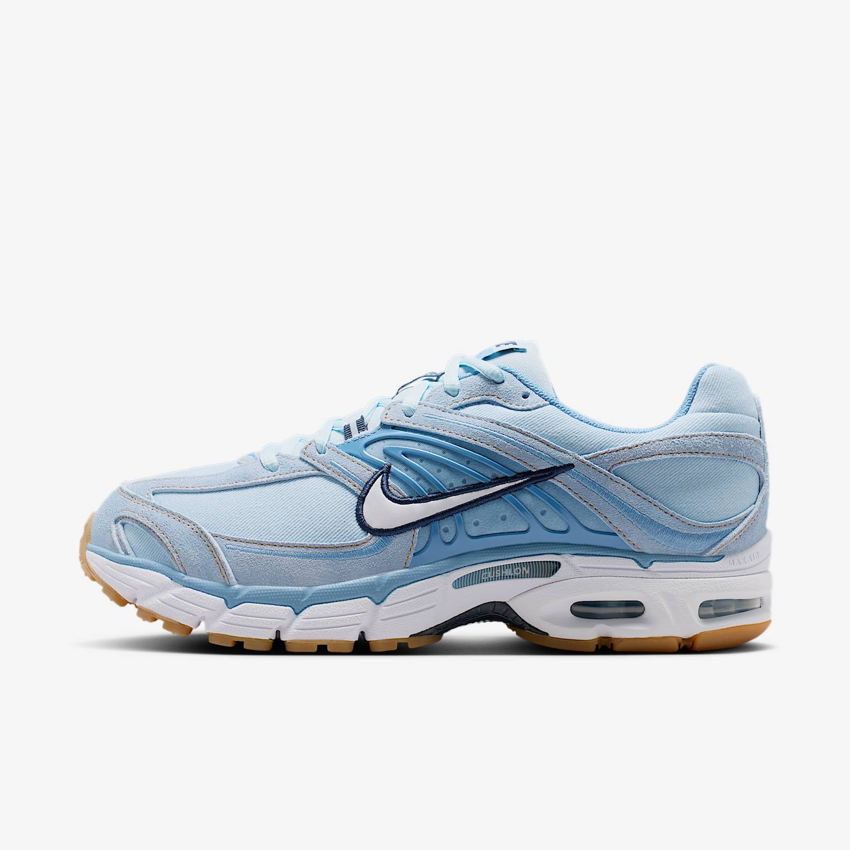 Nike Air Max Moto 2K Schuh (Herren) – Light Armory Blue/Work Blue/Gum Light Brown/Weiß