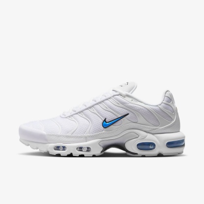 Nike Air Max Plus Schuh (Herren) – Weiß/Schwarz/Blue Crystal