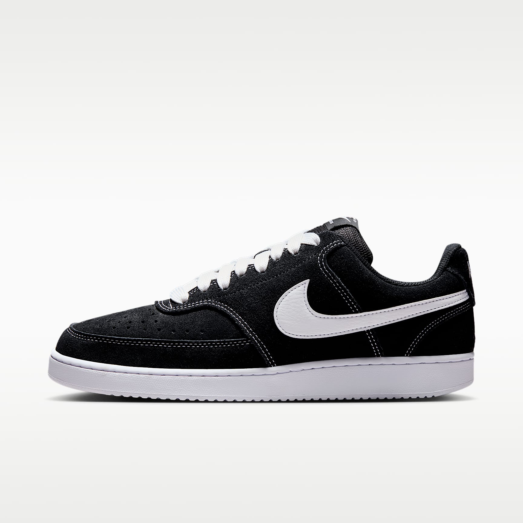 Nike Court Vision Low FL Schuh (Herren) – Schwarz/Weiß