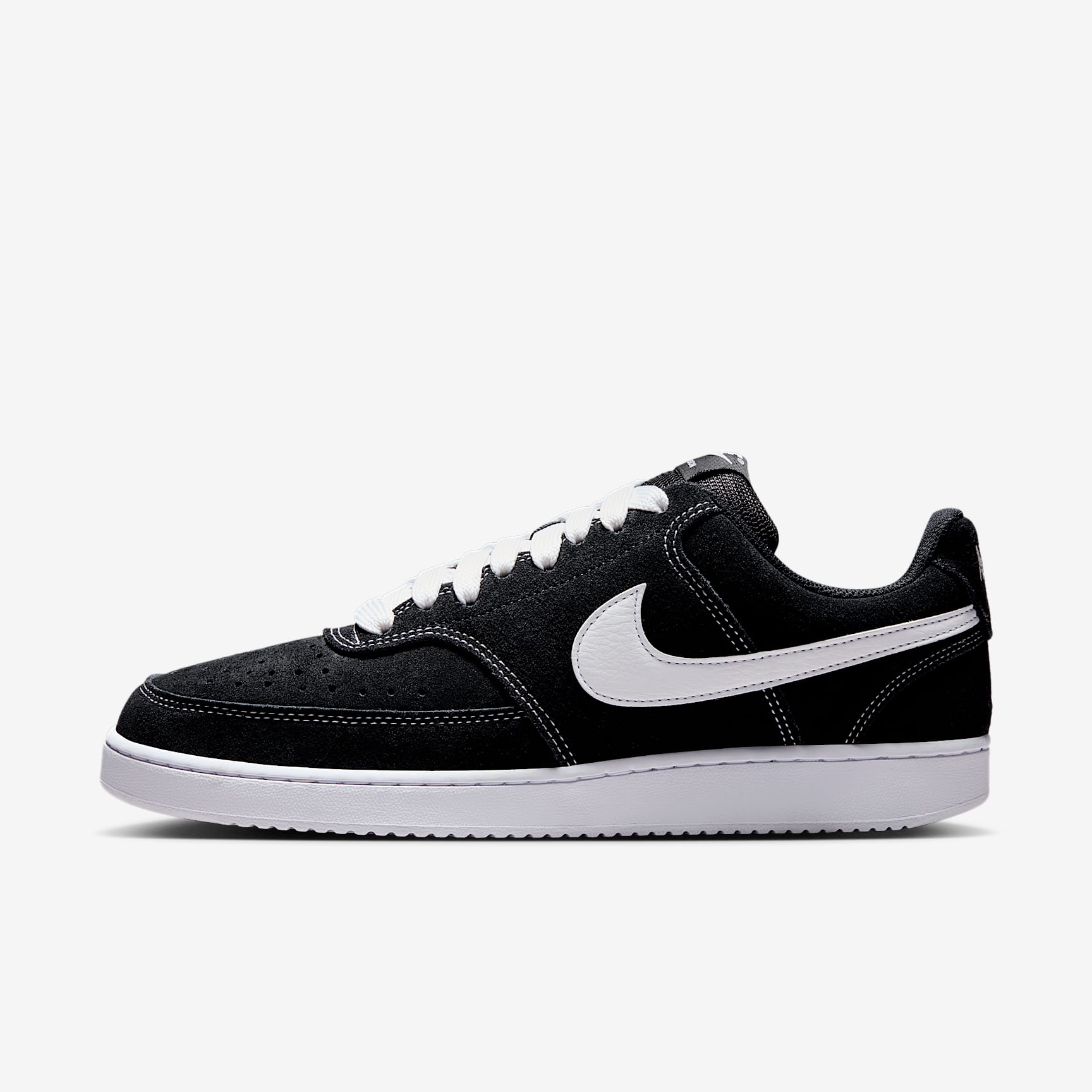 Nike Court Vision Low FL Schuh (Herren) – Schwarz/Weiß