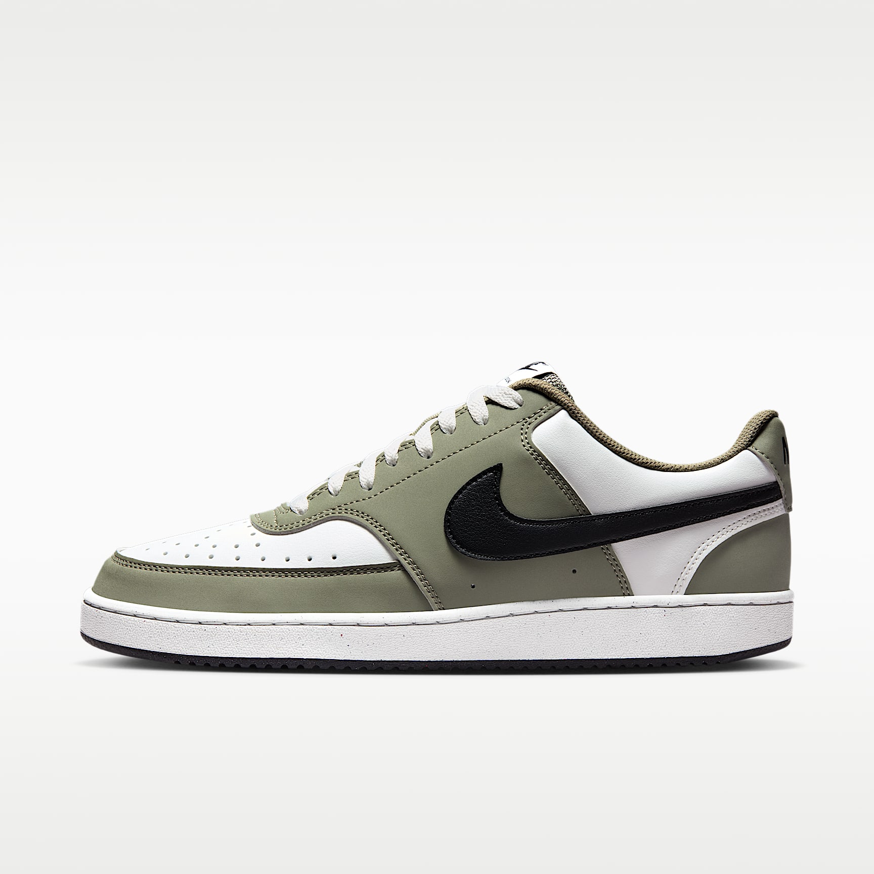 Nike Court Vision Low Herrenschuh – Summit White/Silver Sage/Schwarz