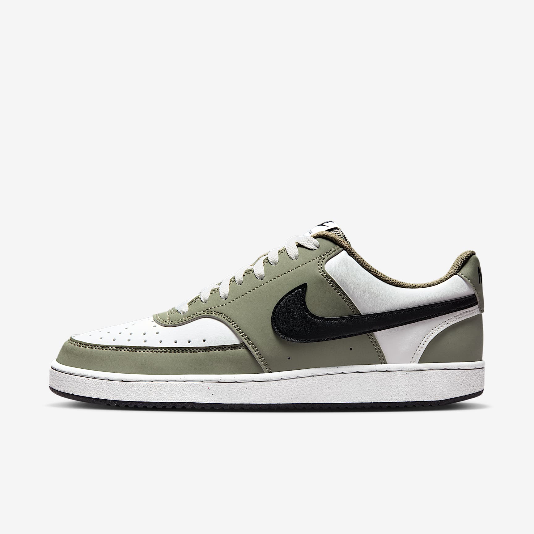 Nike Court Vision Low Herrenschuh – Summit White/Silver Sage/Schwarz