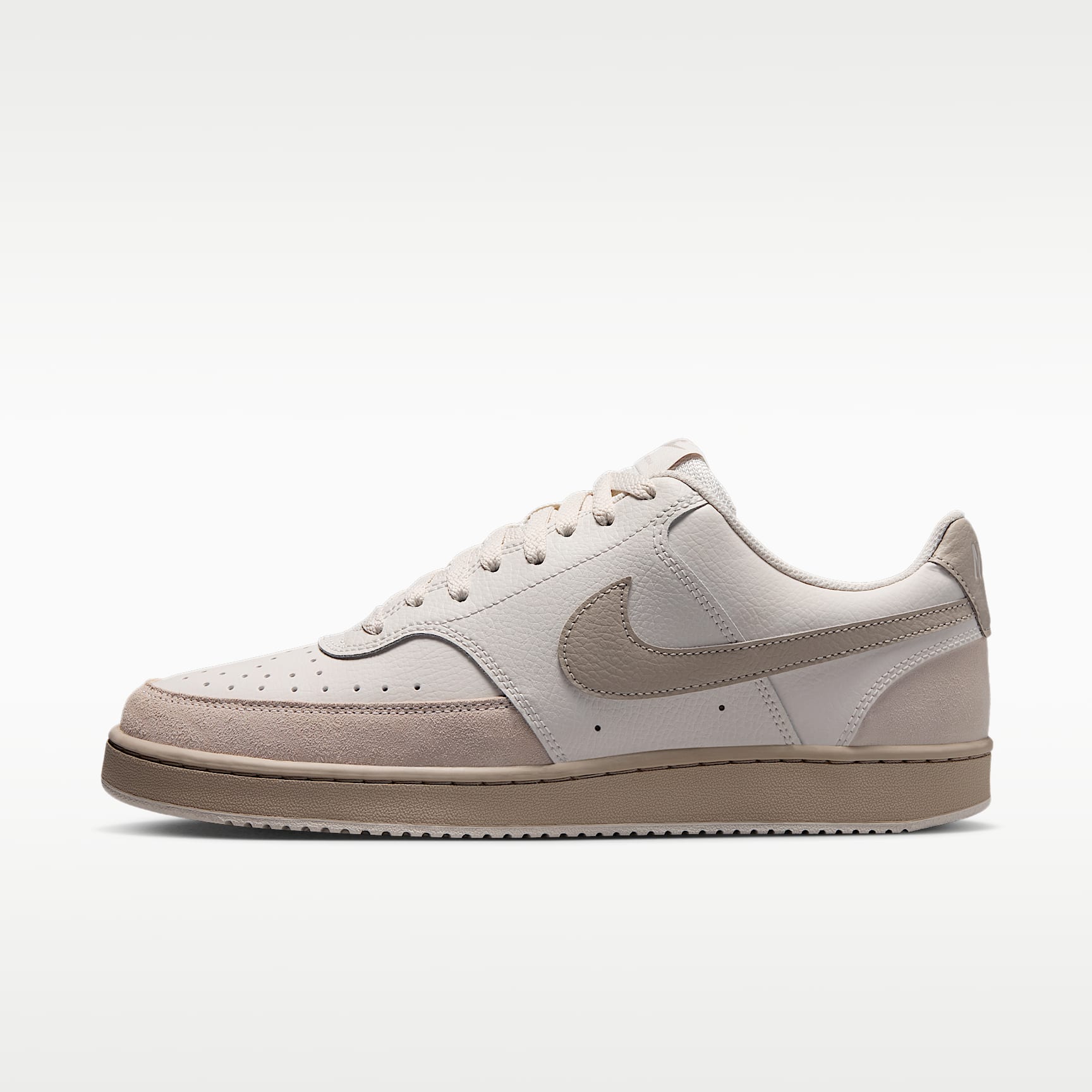 Nike Court Vision Low Suede Schuh (Herren) – Phantom/Cream II