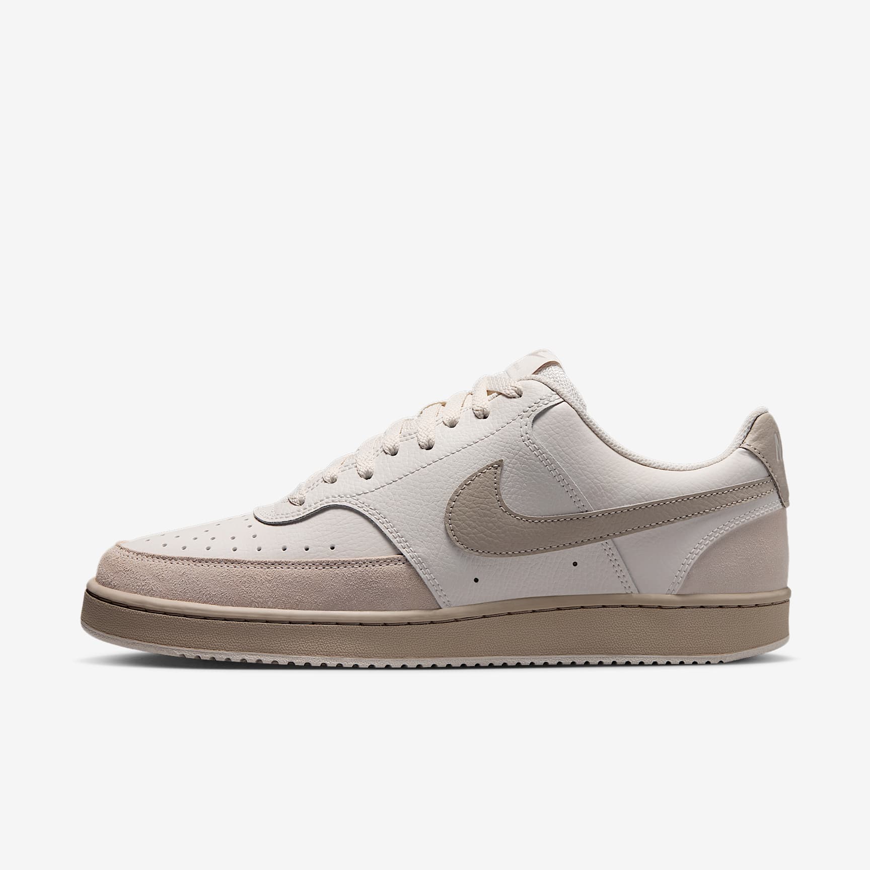 Nike Court Vision Low Suede Schuh (Herren) – Phantom/Cream II