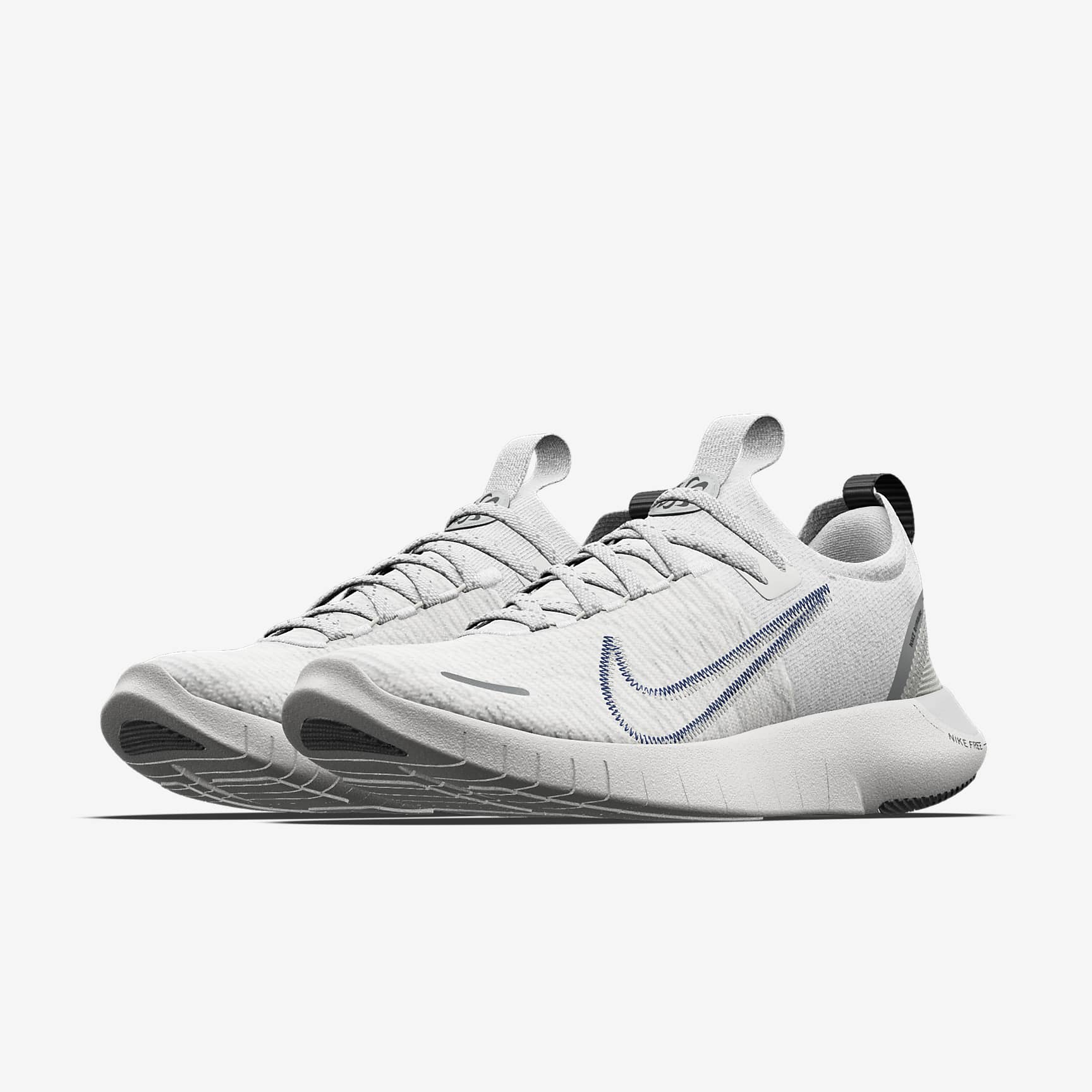 Nike Free RN By You personalisierbarer Straßenlaufschuh für Herren – Weiß/Platinum Tint/Weiß [2913789077]