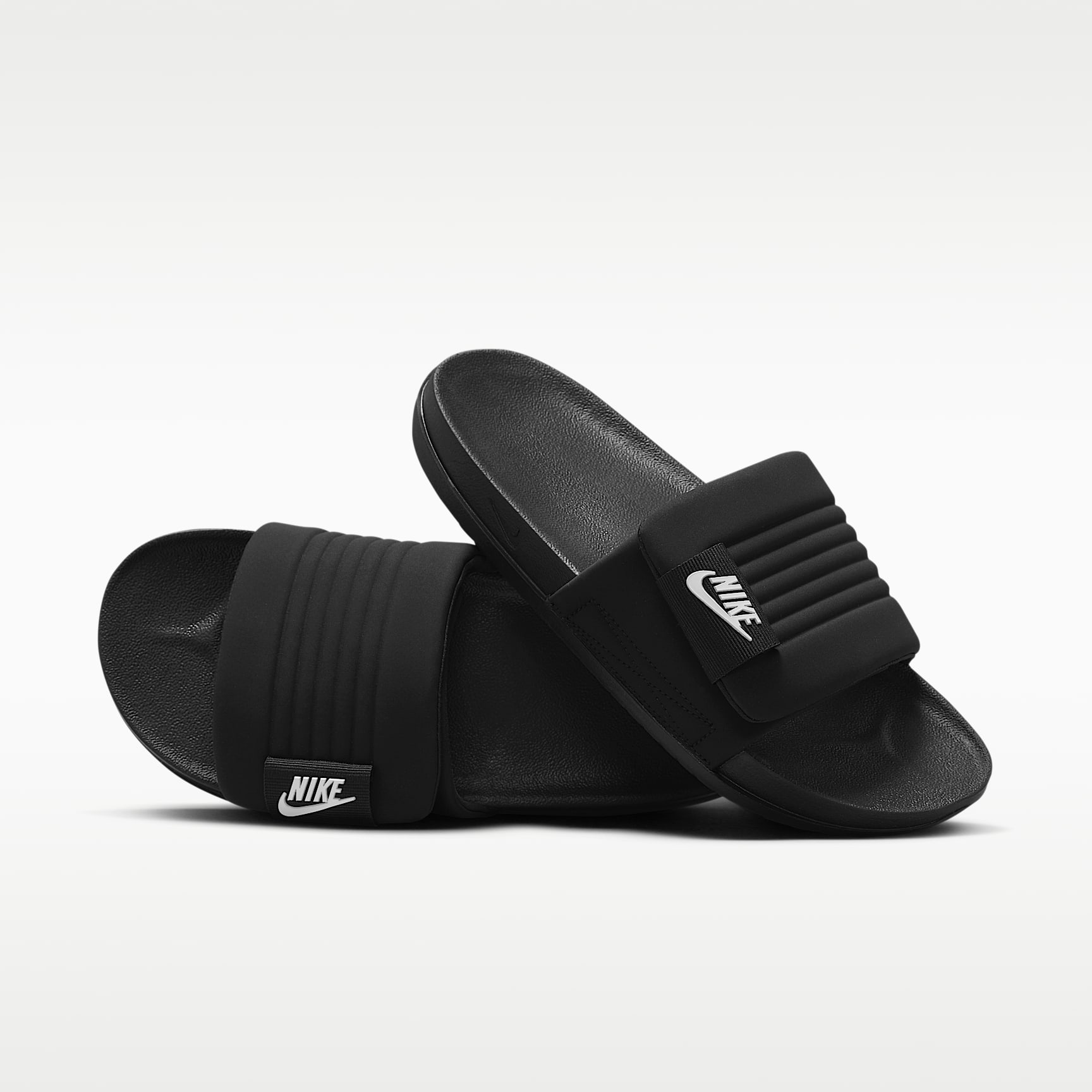 Nike Offcourt Adjust Herren-Slides – Schwarz/Schwarz/Weiß
