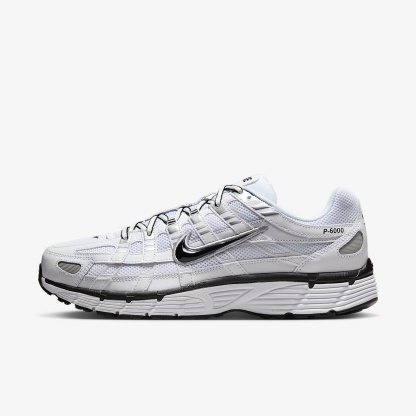 Nike P-6000 Schuh – Weiß/Metallic Silver/Schwarz/Schwarz
