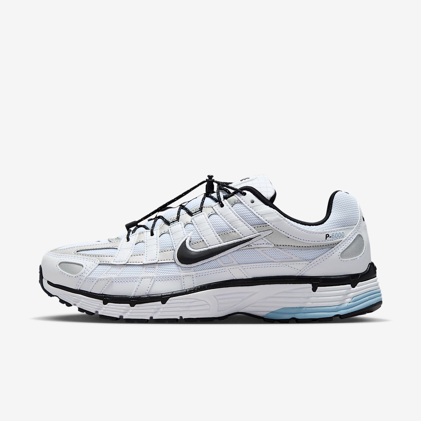 Nike P-6000 Schuh (Herren) – Weiß/Light Armory Blue/Metallic Silver/Schwarz