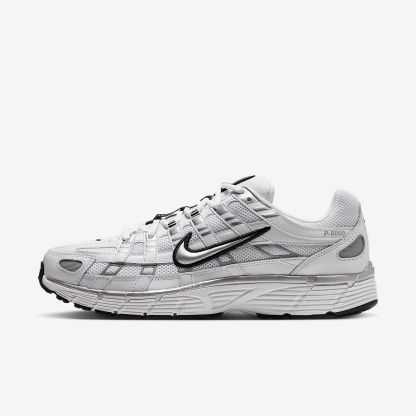 Nike P-6000 Schuh – Weiß/Schwarz/Metallic Silver