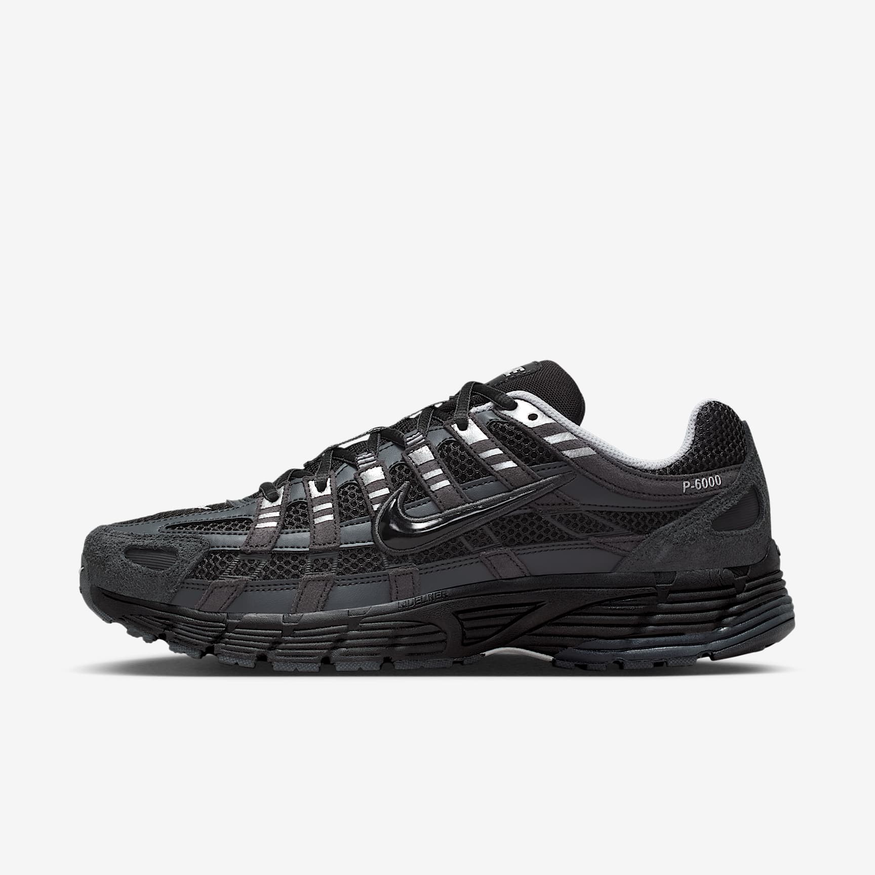 Nike P-6000 Wildlederschuhe (Herren) – Anthracite/Chrome/Metallic Silver/Schwarz