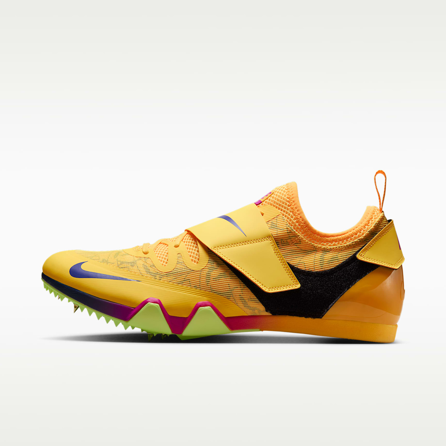 Nike Pole Vault Elite Sprung-Spike für Leichtathletik – Citron Pulse/Volt Ice/Vivid Purple/Indigo Burst