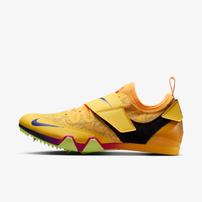 Nike Pole Vault Elite Sprung-Spike für Leichtathletik – Citron Pulse/Volt Ice/Vivid Purple/Indigo Burst