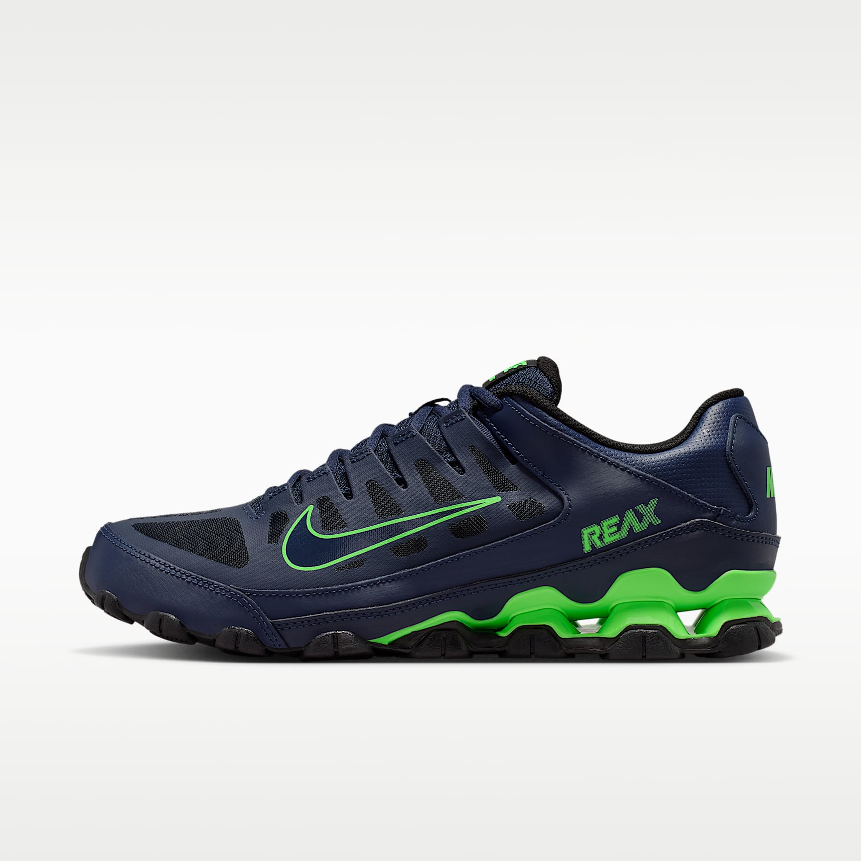 Nike Reax 8 TR Workout-Schuh für Herren – Obsidian/Schwarz/Green Strike