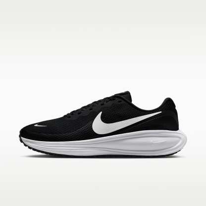 Nike Revolution 8 Straßenlaufschuh (Herren, weit) – Schwarz/Schwarz/Weiß
