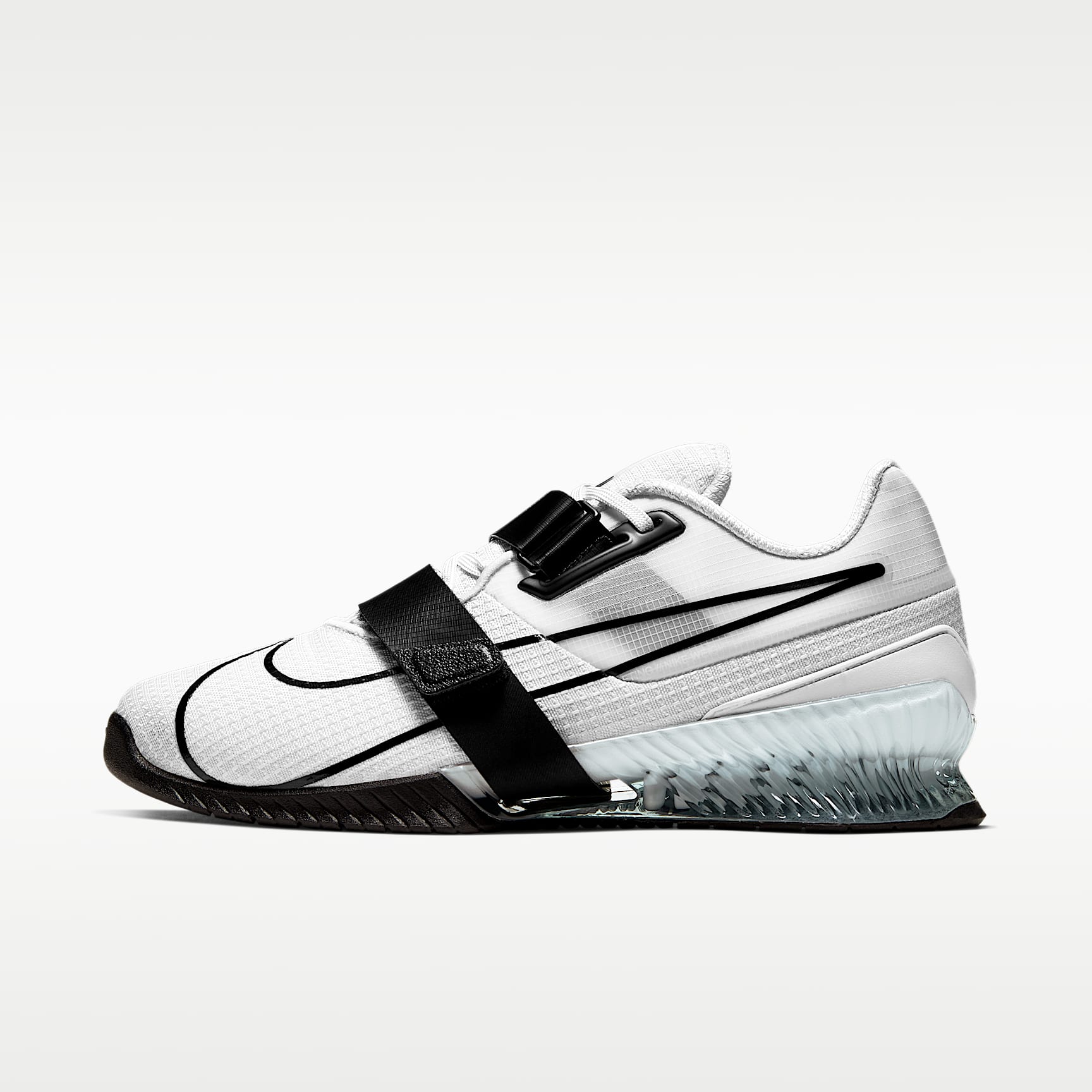 Nike Romaleos 4 Schuhe fürs Gewichtheben – Weiß/Weiß/Schwarz