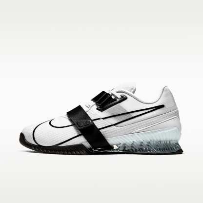 Nike Romaleos 4 Schuhe fürs Gewichtheben – Weiß/Weiß/Schwarz