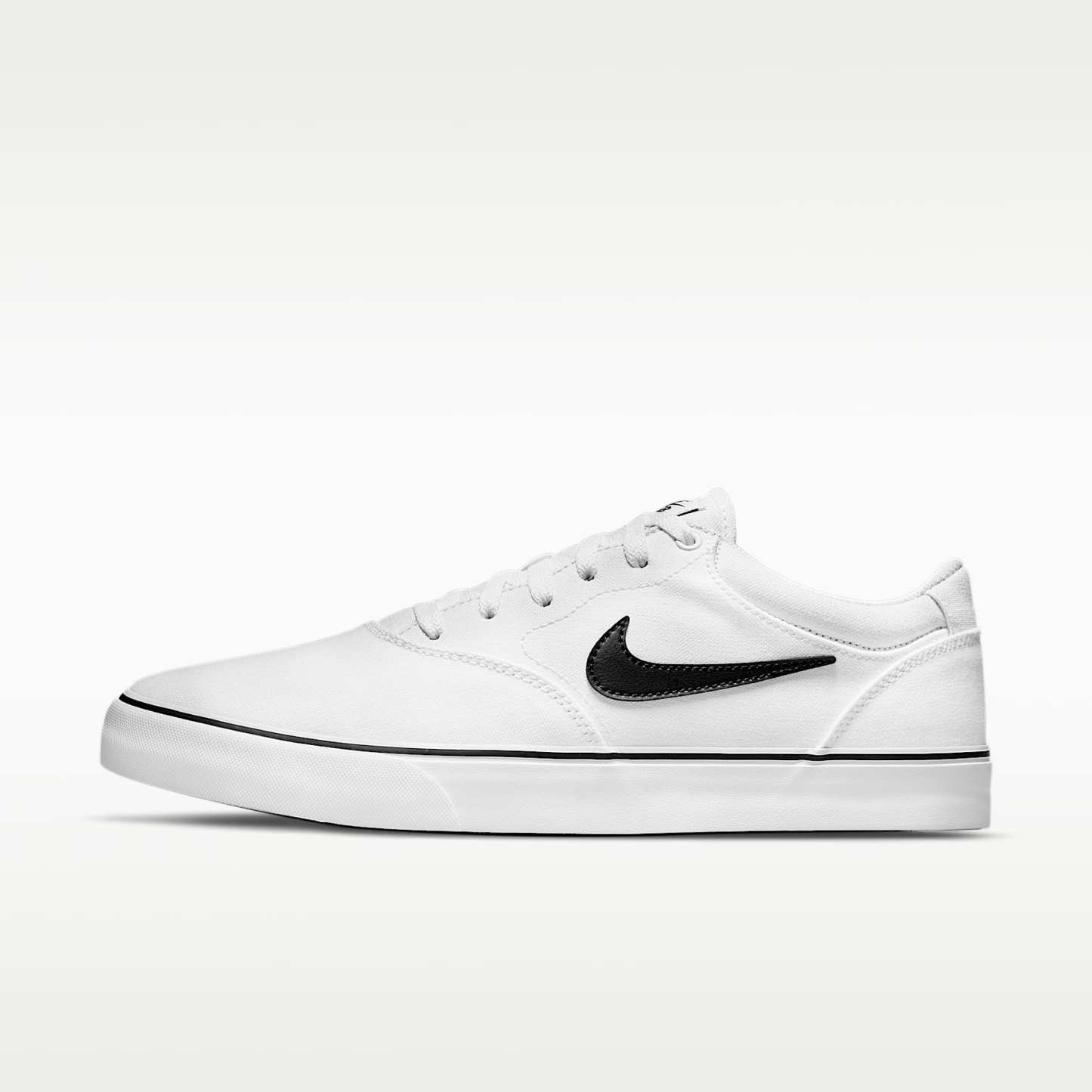 Nike SB Chron 2 Canvas Skateboardschuh – Weiß/Weiß/Schwarz