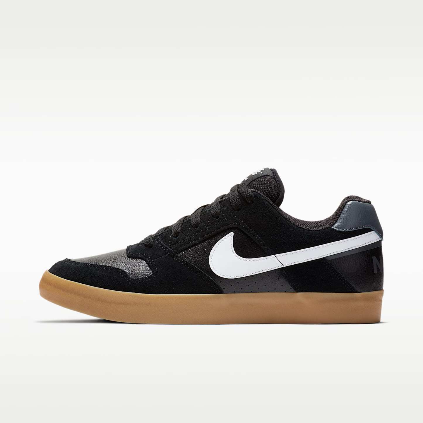 Nike SB Delta Force Vulc Herren-Skateboardschuh – Schwarz/Gum Light Brown/Dark Grey/Weiß