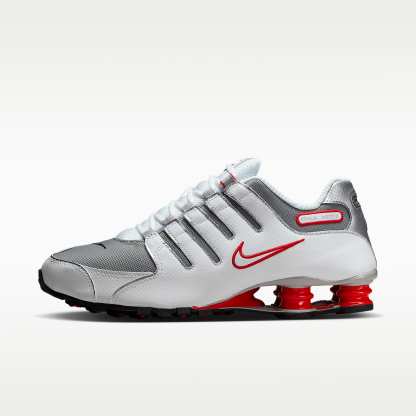 Nike Shox NZ Herrenschuh – Weiß/Sport Red/Cool Grey/Metallic Silver