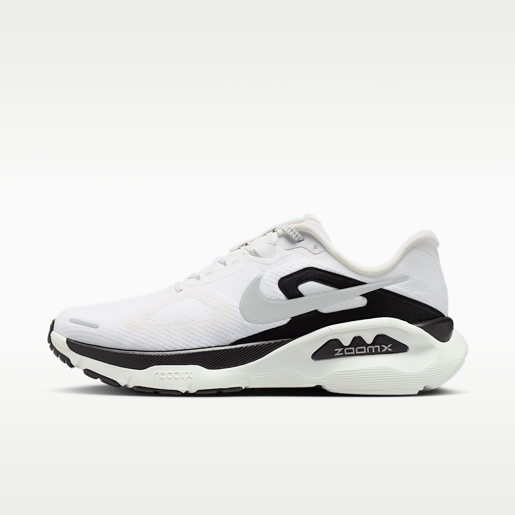 Nike Structure Plus Straßenlaufschuh (Herren) – Summit White/Schwarz/Metallic Silver