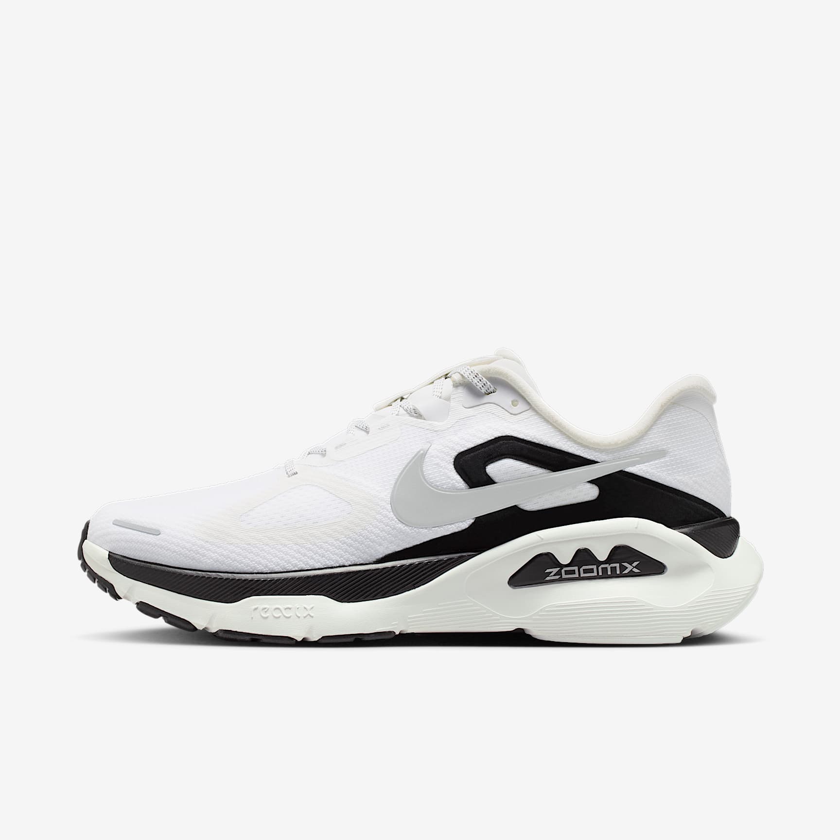 Nike Structure Plus Straßenlaufschuh (Herren) – Summit White/Schwarz/Metallic Silver