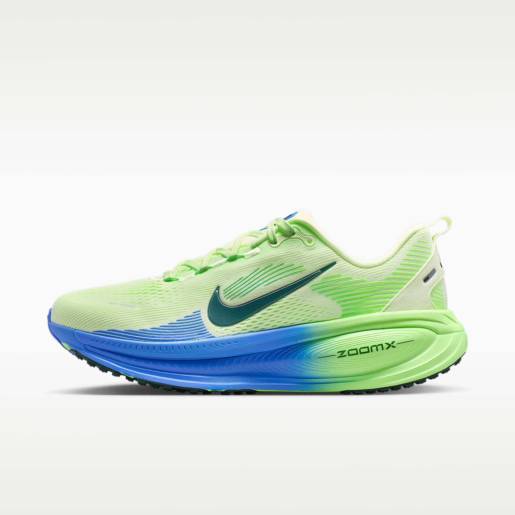 Nike Vomero 18 Straßenlaufschuh (Herren) – Weiß/Volt Tint/Sapphire/Black Spruce
