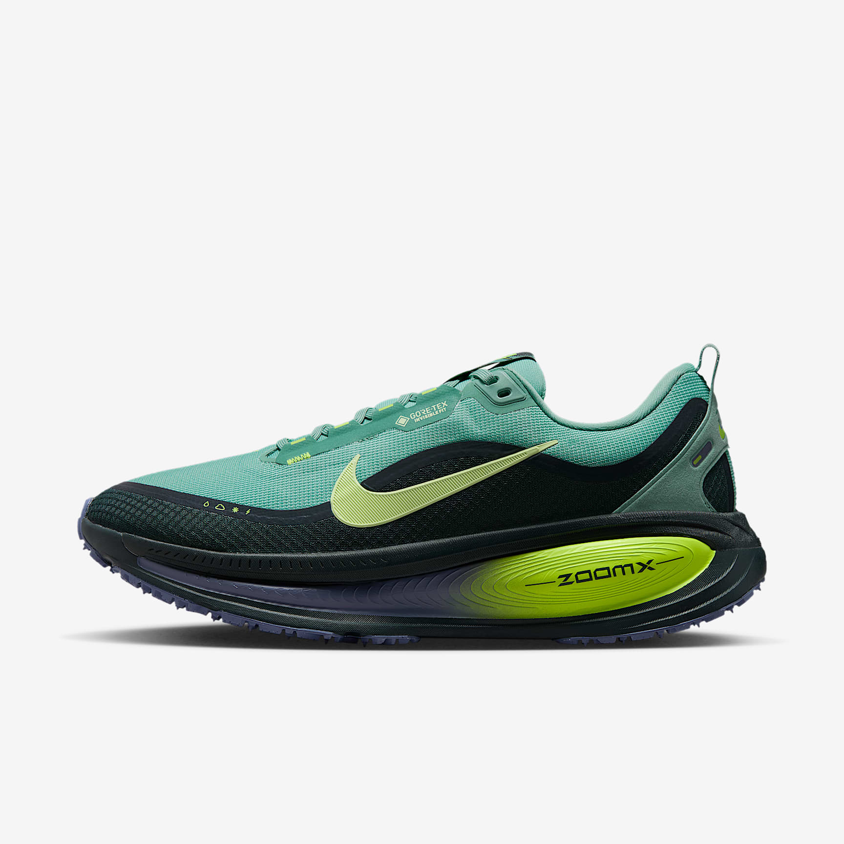 Nike Vomero 18 GORE-TEX wasserdichter Straßenlaufschuh mit reflektierenden Akzenten (Herren) – Seaweed/Cannon/Volt/Barely Volt