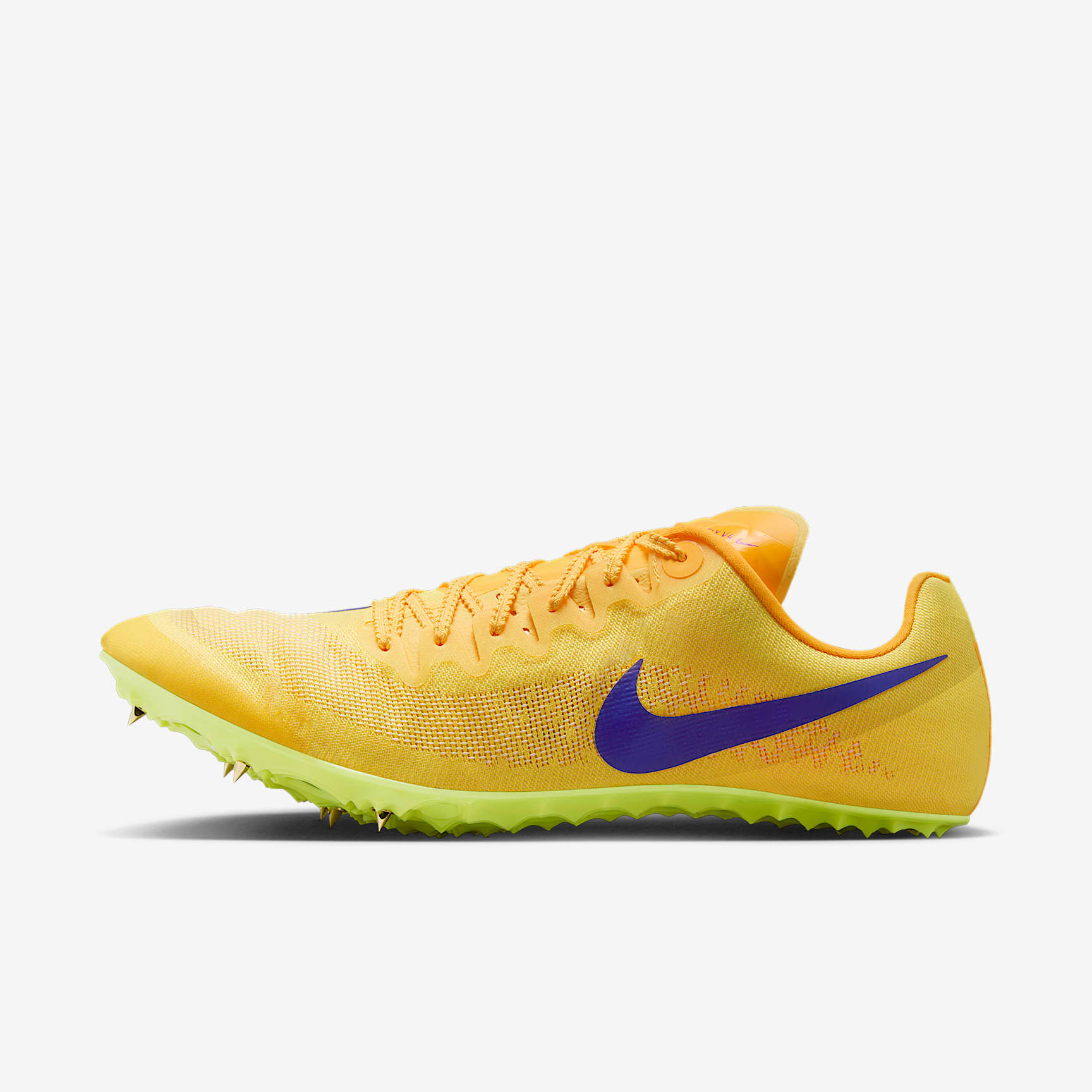 Nike Zoom Ja Fly 4 Laufspikes für Sprints – Citron Pulse/Volt Ice/University Gold/Indigo Burst