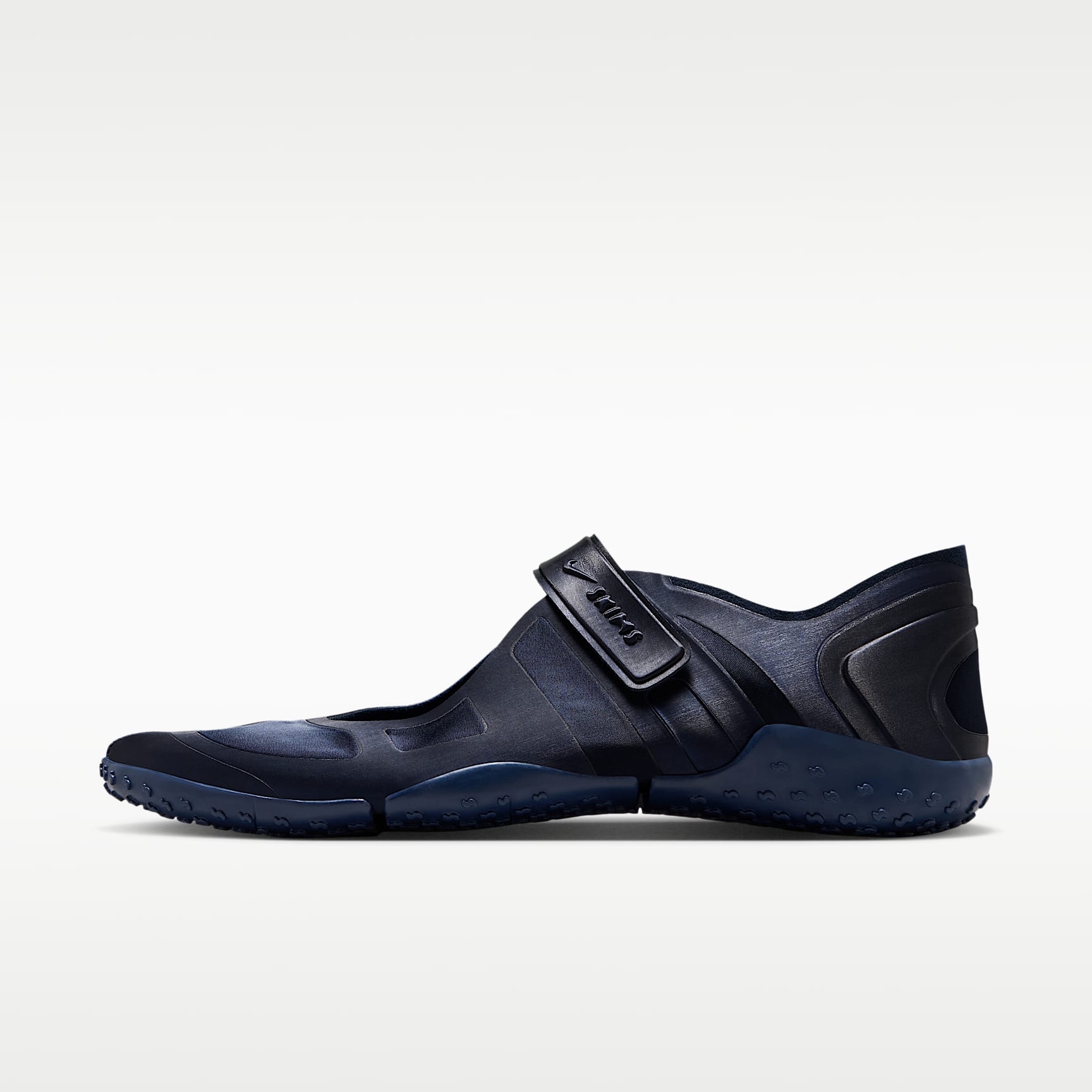 NikeSKIMS Rift Satin Schuh (Damen) – Marineblau/NSKM Obsidian/Obsidian