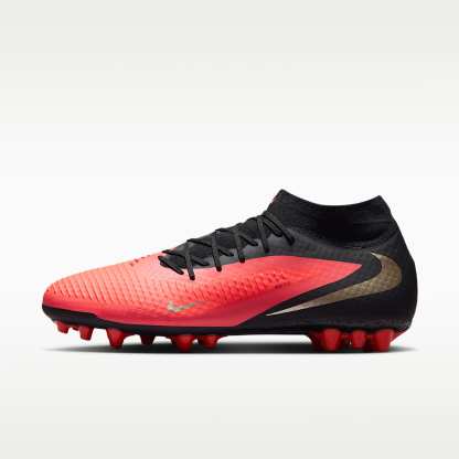Nike Phantom 6 High Academy Fußballschuh für Kunstrasen – Bright Crimson/Schwarz/Blur