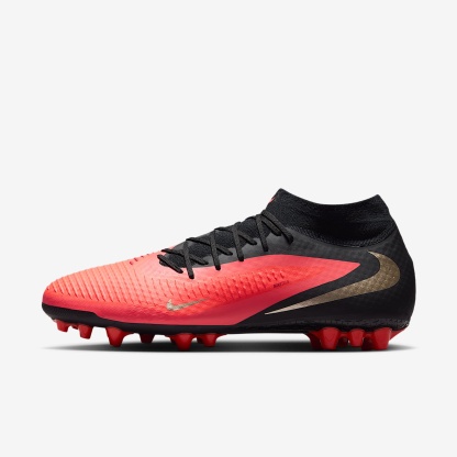 Nike Phantom 6 High Academy Fußballschuh für Kunstrasen – Bright Crimson/Schwarz/Blur