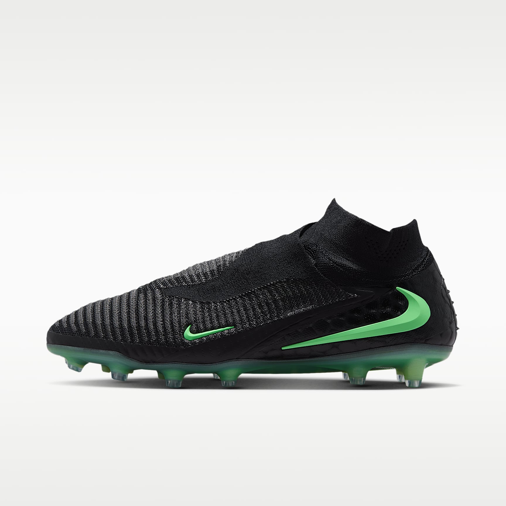 Nike Phantom 6 High Elite Fußballschuh für Kunstrasen – Schwarz/Schwarz/Illusion Green