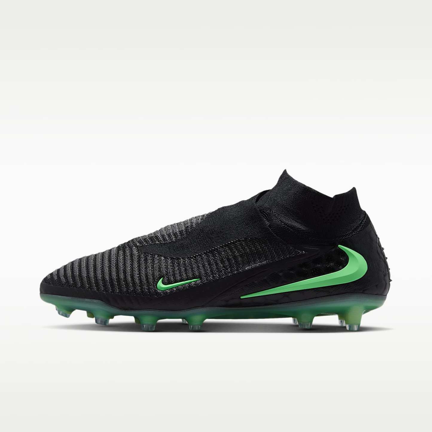 Nike Phantom 6 High Elite Fußballschuh für Kunstrasen – Schwarz/Schwarz/Illusion Green