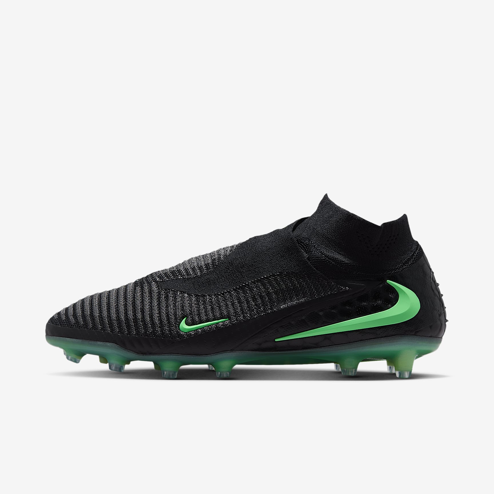 Nike Phantom 6 High Elite Fußballschuh für Kunstrasen – Schwarz/Schwarz/Illusion Green