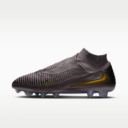Nike Phantom 6 High Elite LV8 Fußballschuh für normalen Rasen – Medium Ash/Schwarz/Gold Amber