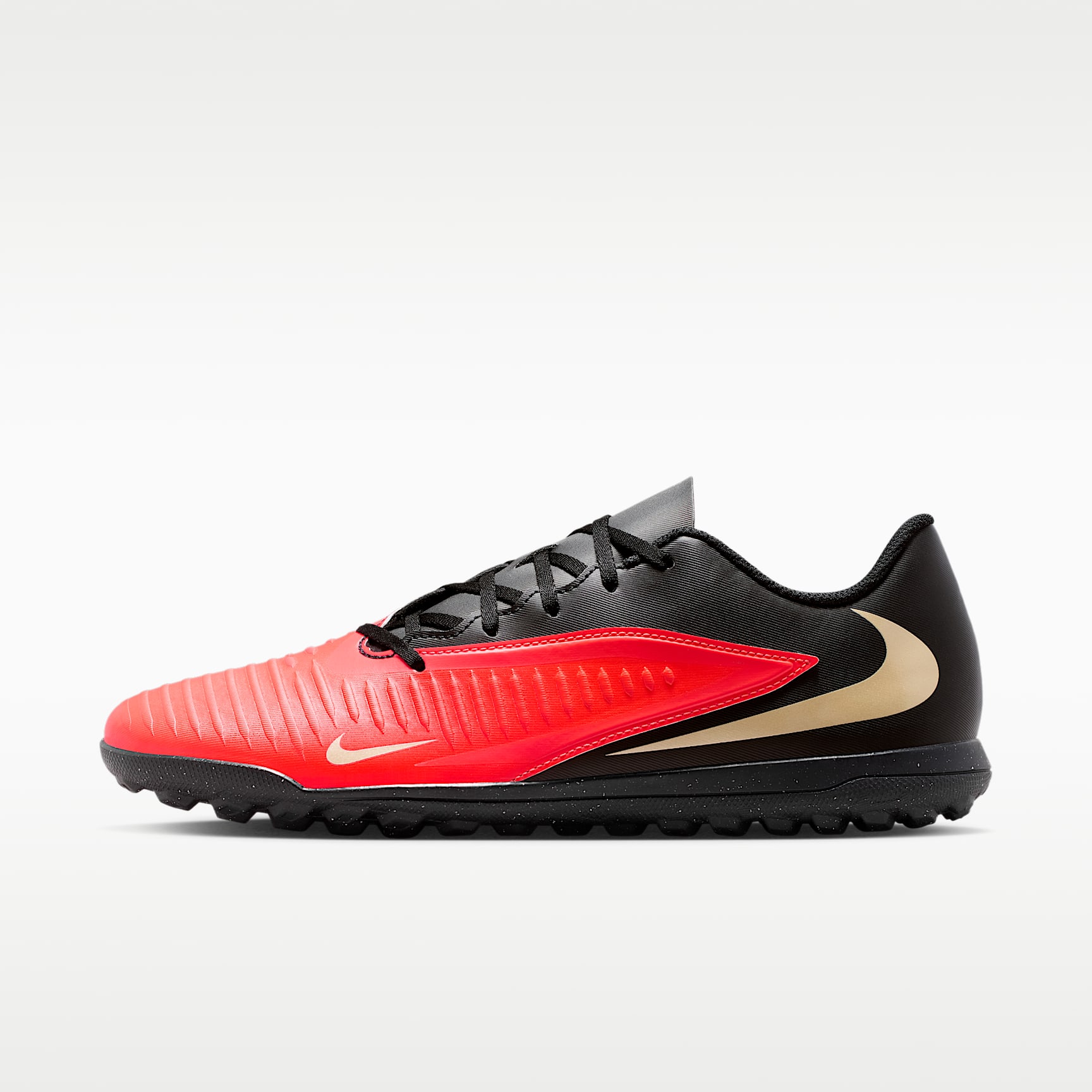 Nike Phantom 6 Low Club Fußballschuh für Turf – Bright Crimson/Schwarz/Blur