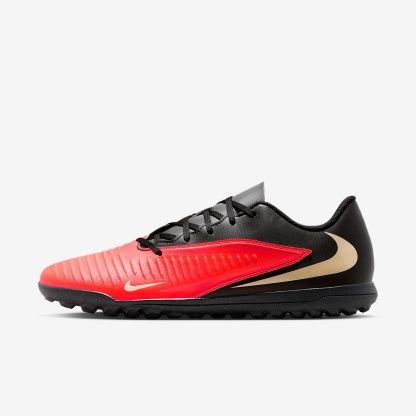 Nike Phantom 6 Low Club Fußballschuh für Turf – Bright Crimson/Schwarz/Blur