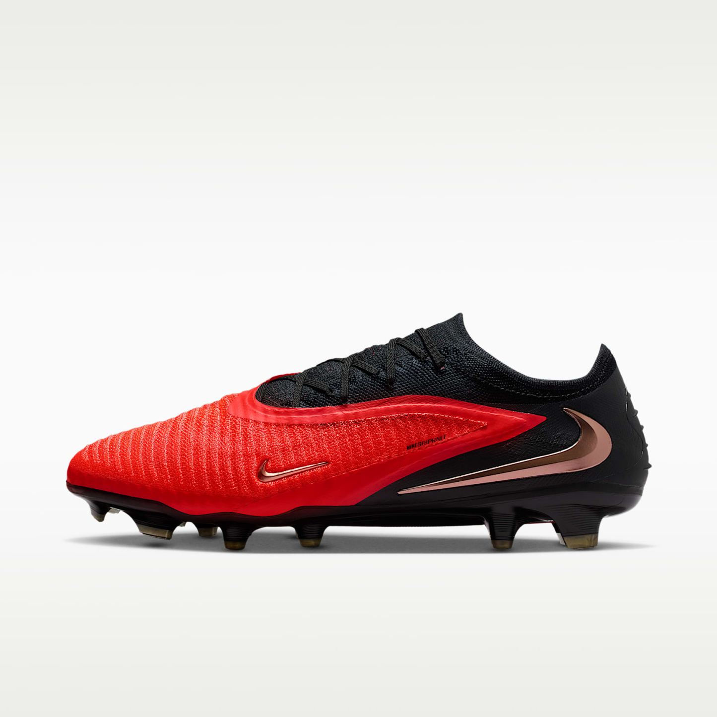 Nike Phantom 6 Low Elite Fußballschuh für normalen Rasen – Bright Crimson/Bright Crimson/Schwarz