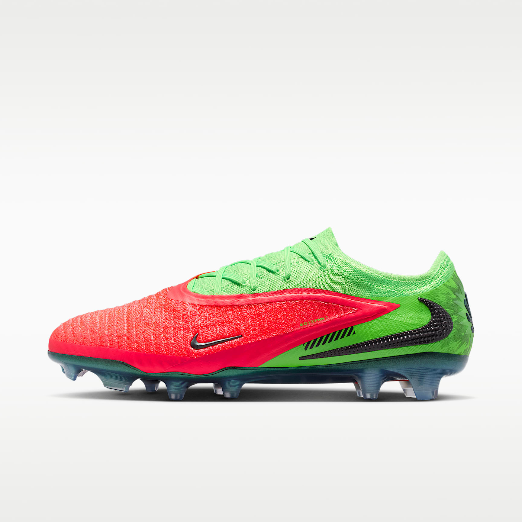 Nike Phantom 6 Low Elite "Erling Haaland" Fußballschuh für normalen Rasen – Hot Punch/Green Strike/Schwarz
