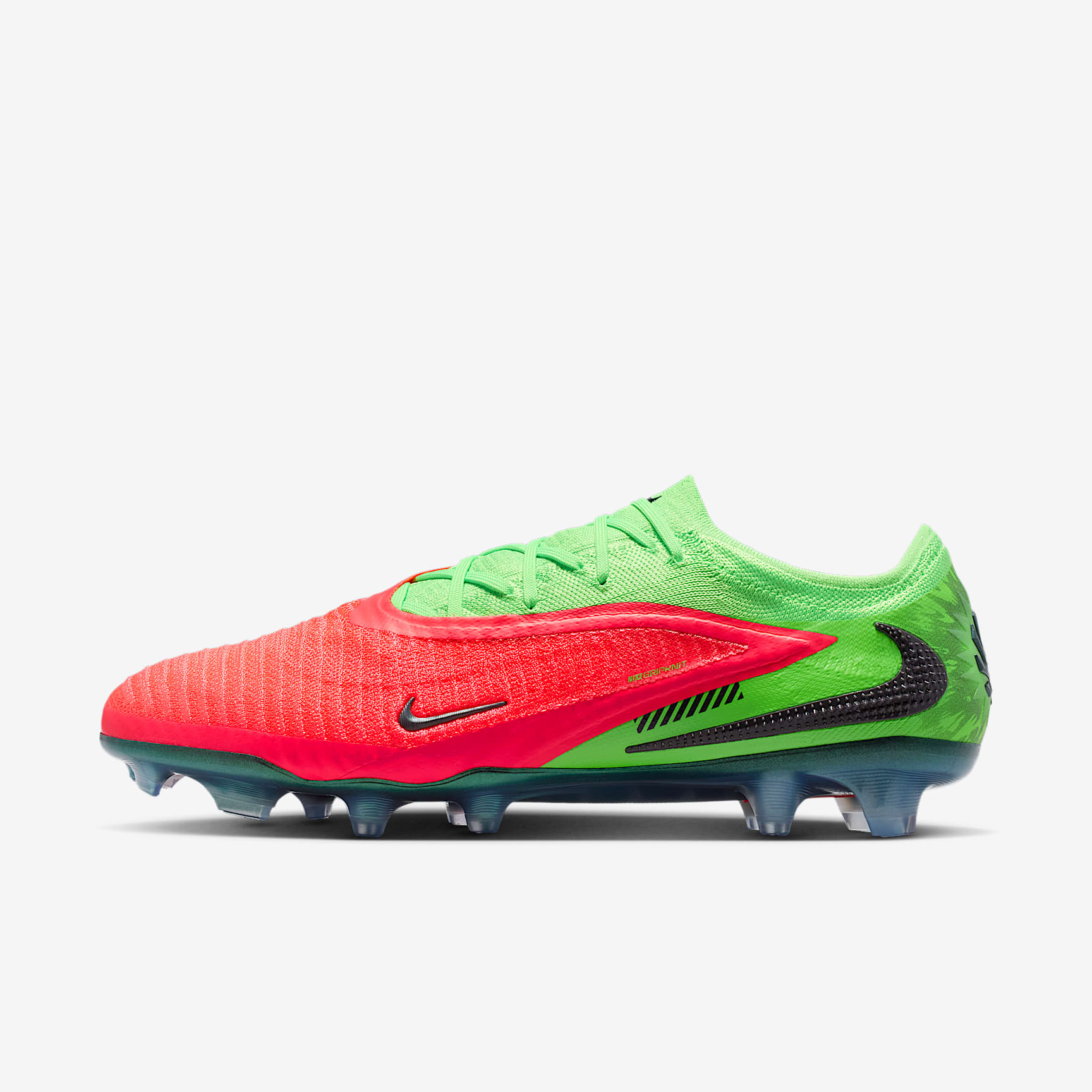 Nike Phantom 6 Low Elite "Erling Haaland" Fußballschuh für normalen Rasen – Hot Punch/Green Strike/Schwarz