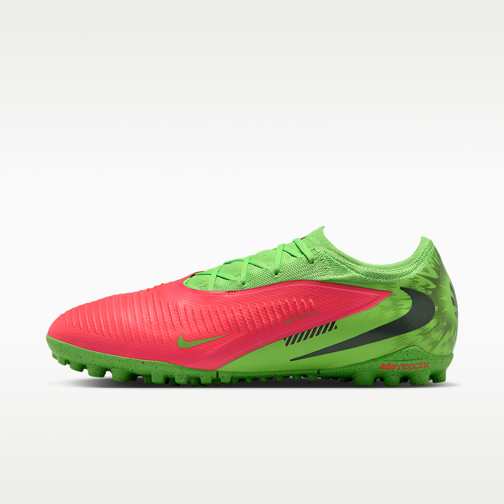 Nike Phantom 6 Low Pro "Erling Haaland" Fußballschuh für Turf – Hot Punch/Green Strike/Schwarz