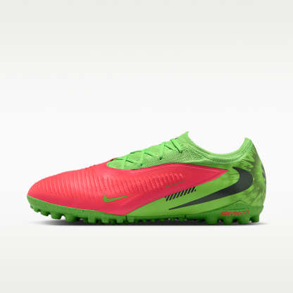 Nike Phantom 6 Low Pro "Erling Haaland" Fußballschuh für Turf – Hot Punch/Green Strike/Schwarz