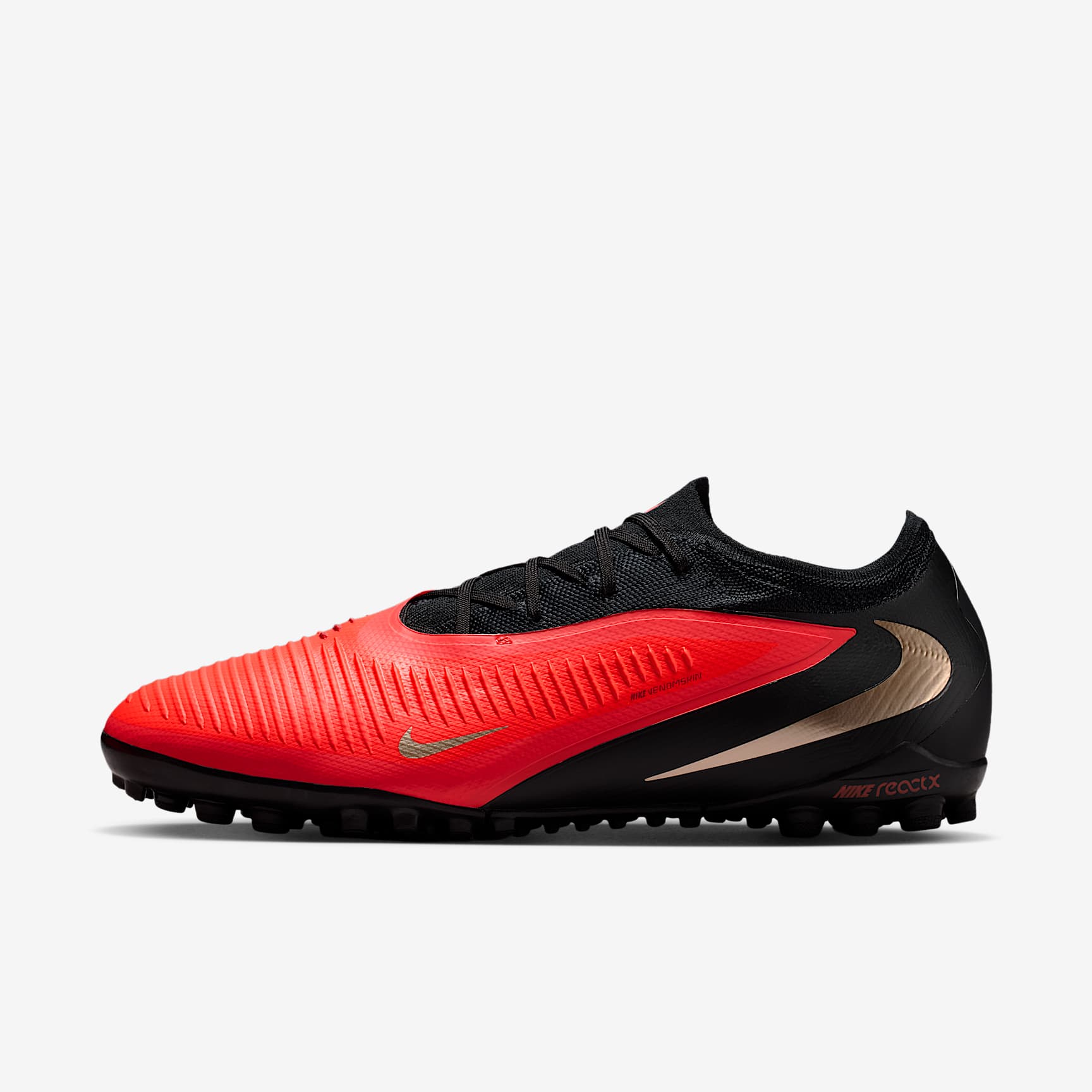 Nike Phantom 6 Low Pro Fußballschuh für Turf – Bright Crimson/Bright Crimson/Schwarz