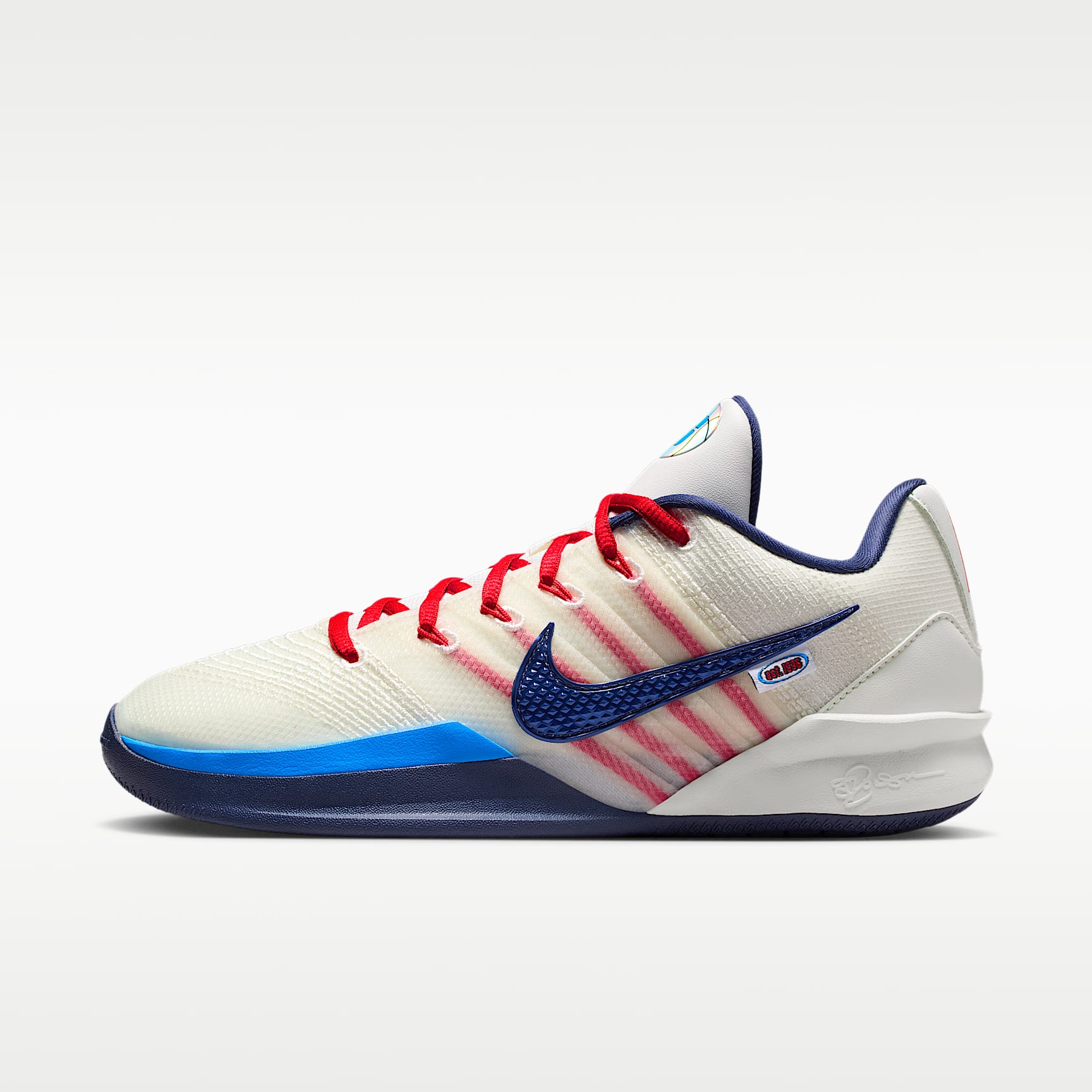 Sabrina 3 "WNBA 30th" Basketballschuh – Sail/Atom Red/Photo Blue/Team Navy