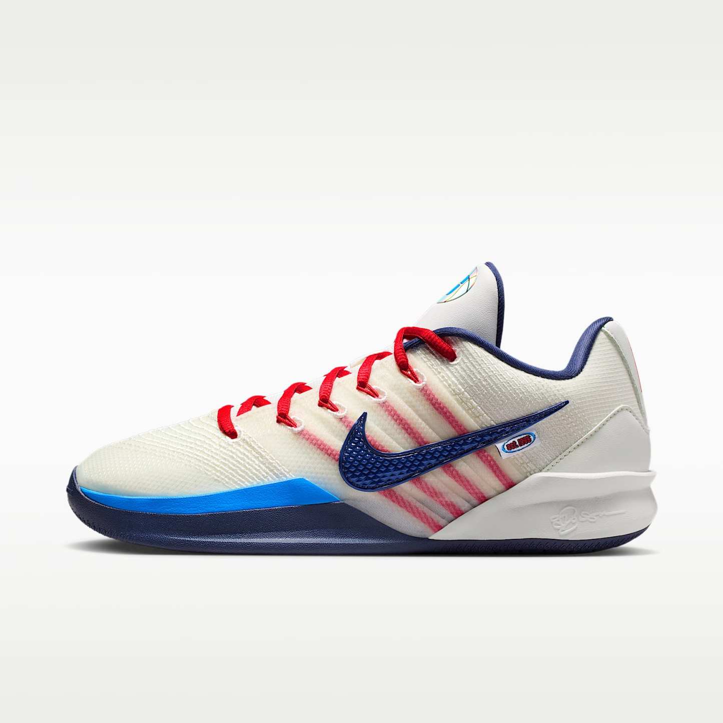 Sabrina 3 "WNBA 30th" Basketballschuh – Sail/Atom Red/Photo Blue/Team Navy
